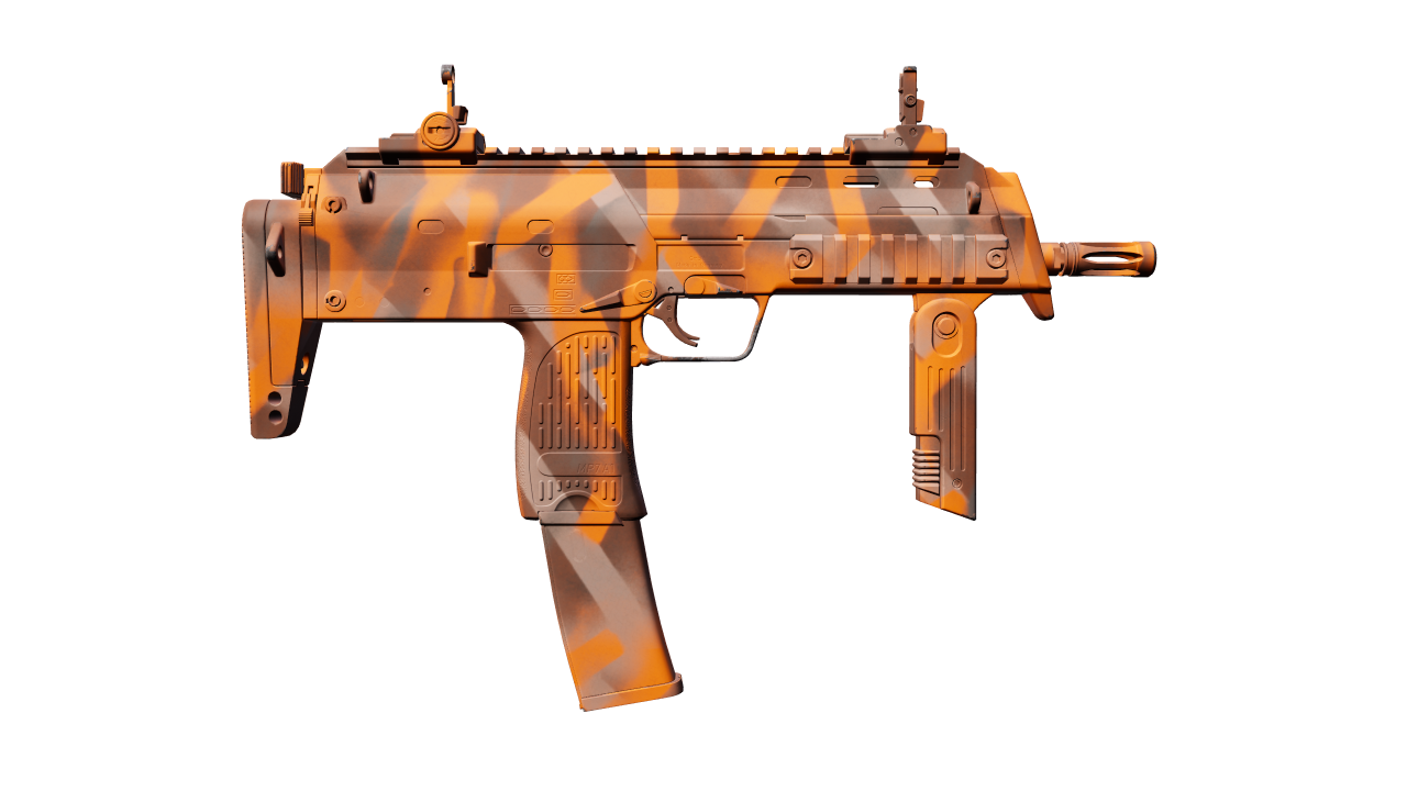 Back view of MP7 | Orange Peel