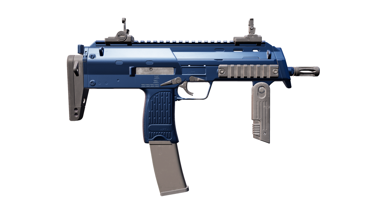 Back view of MP7 | Anodized Navy