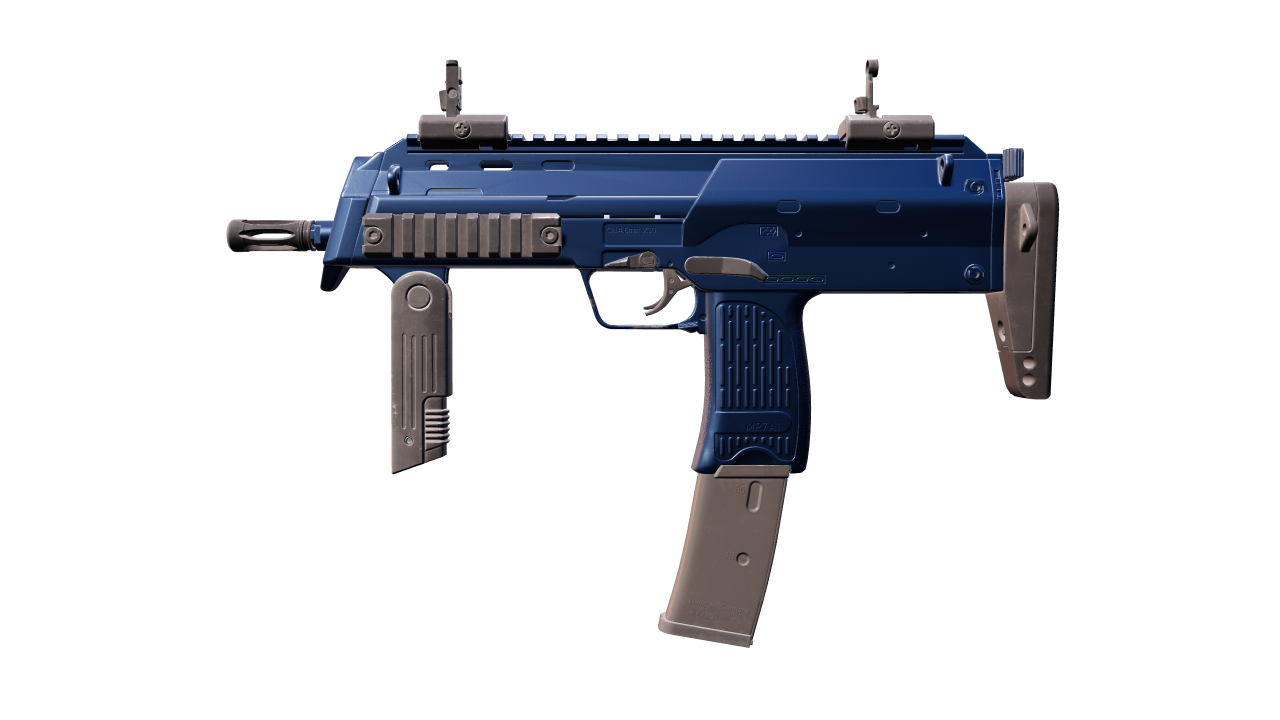 Front view of MP7 | Anodized Navy