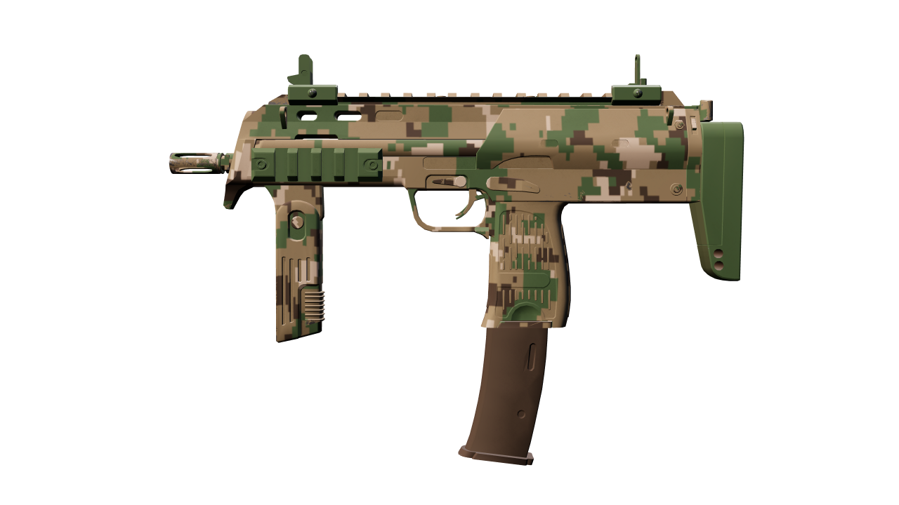 Front view of MP7 | Forest DDPAT