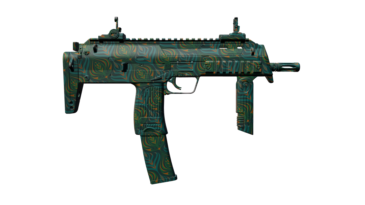Back view of MP7 | Teal Blossom