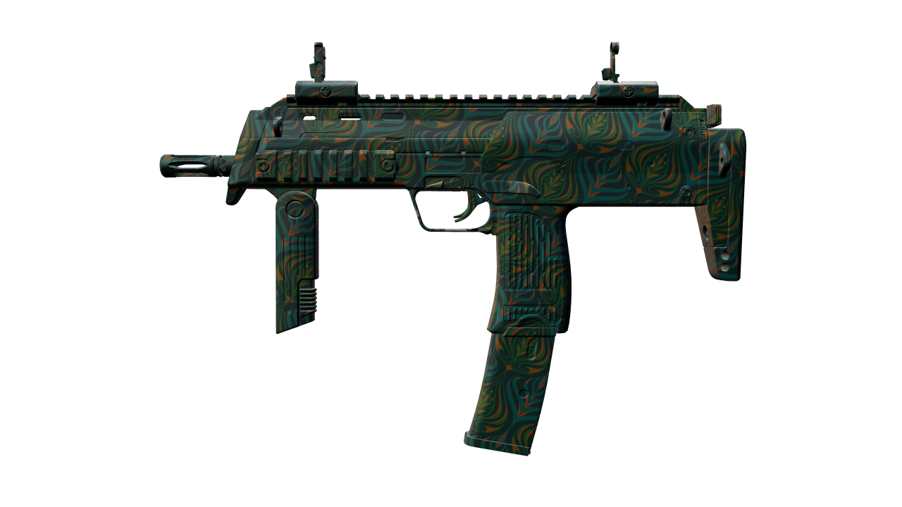 Front view of MP7 | Teal Blossom