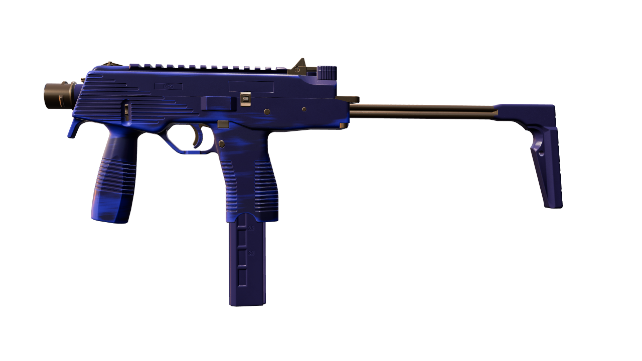 Front view of MP9 | Buff Blue