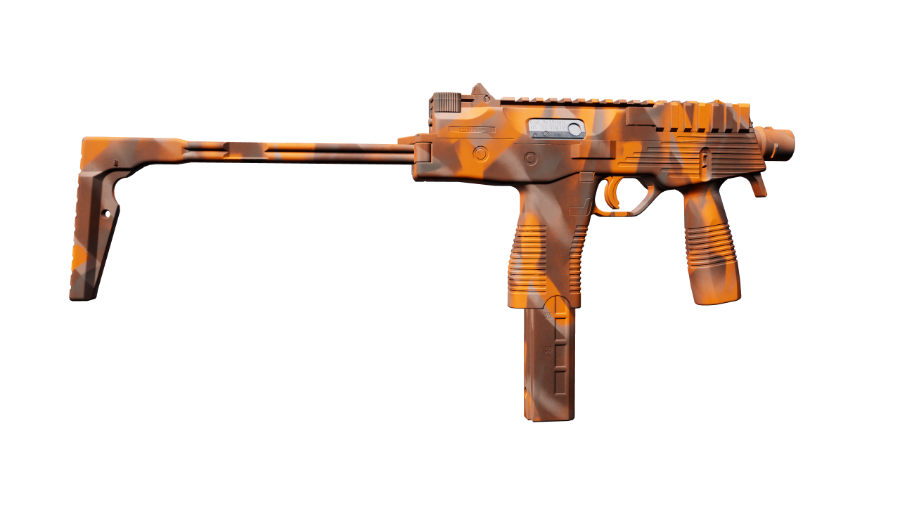Back view of MP9 | Orange Peel