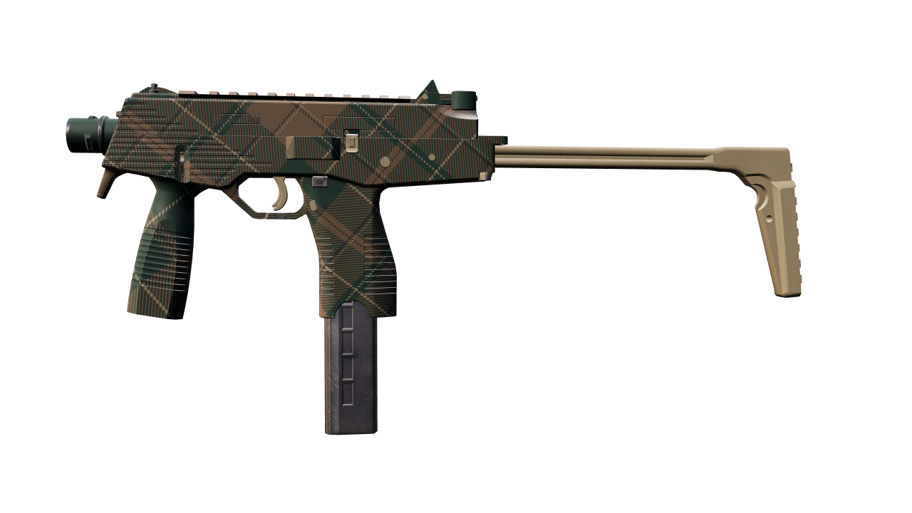 Front view of MP9 | Green Plaid