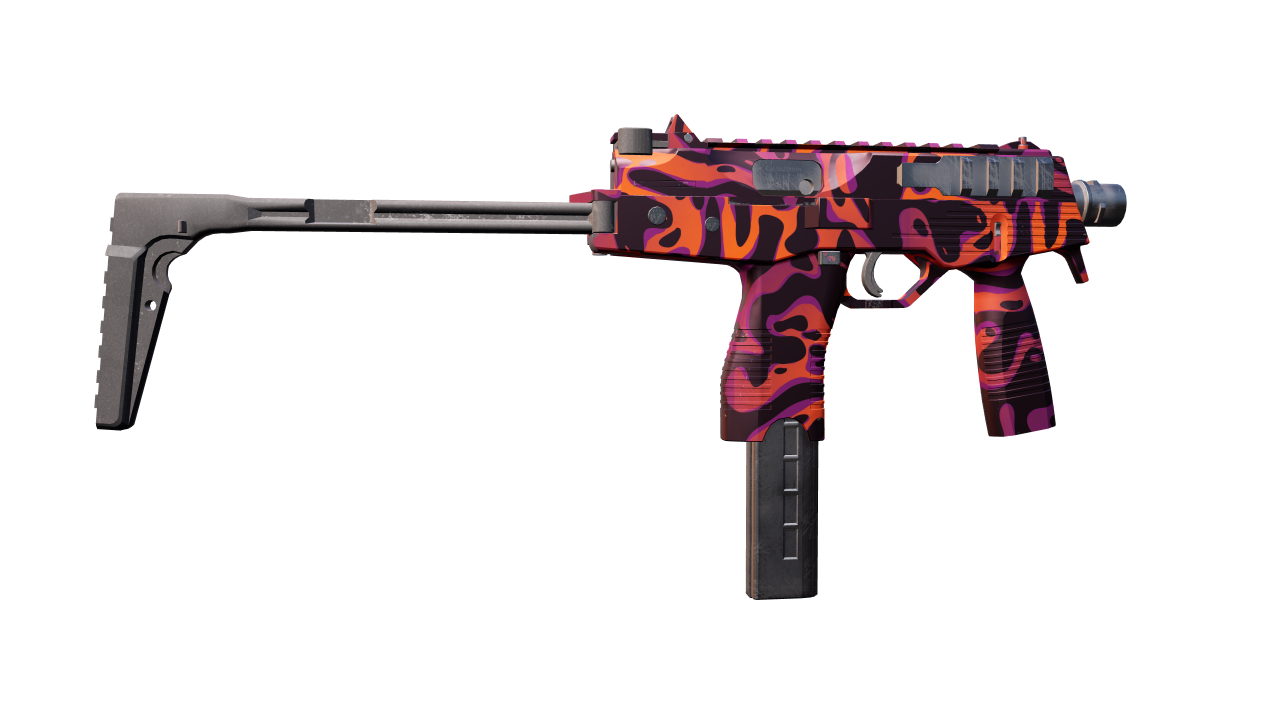 Back view of MP9 | Poison Dart | Ruby