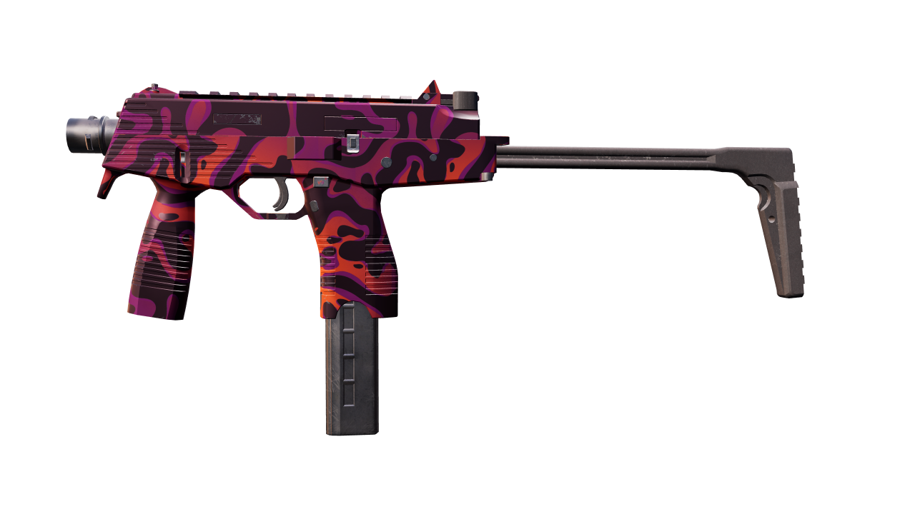 Front view of MP9 | Poison Dart | Ruby