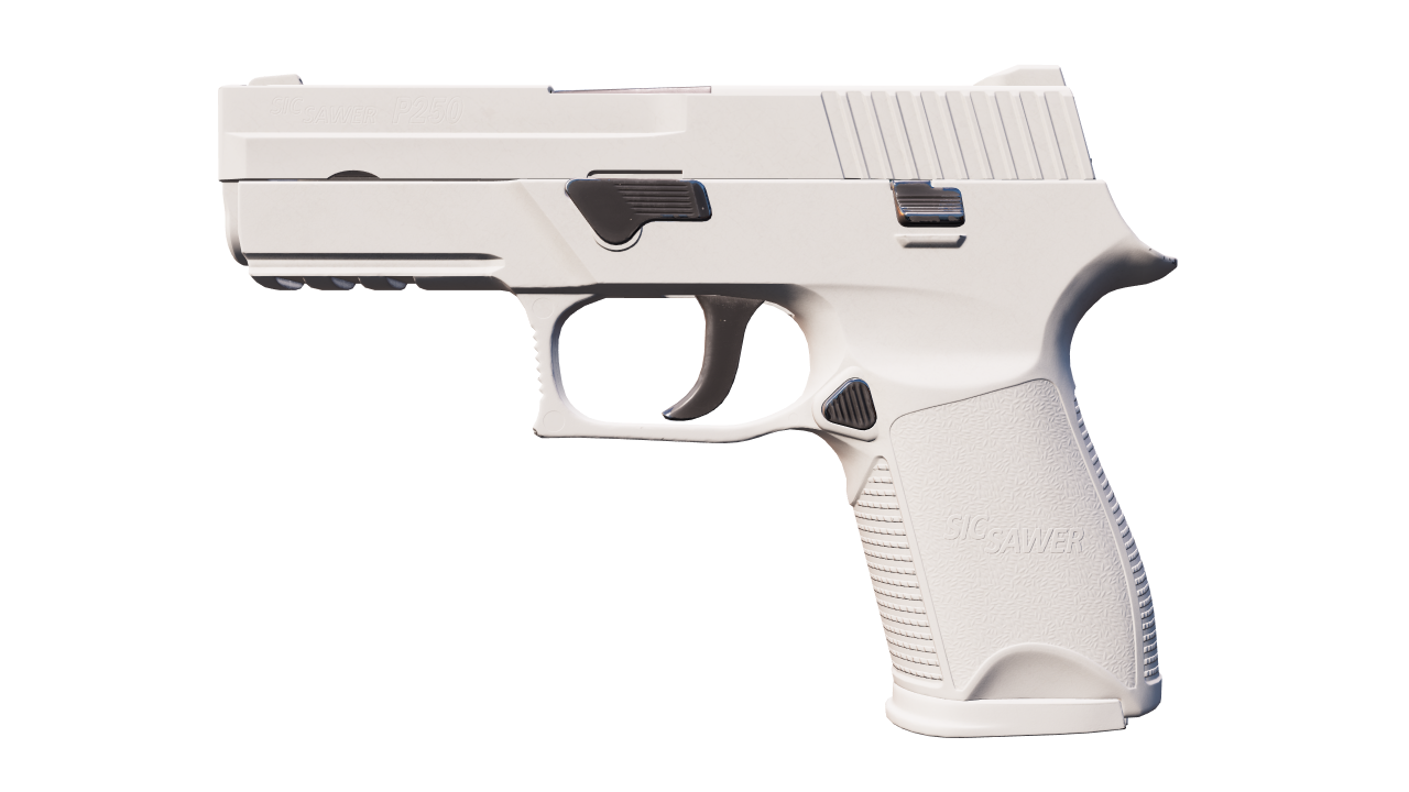 Front view of P250 | Whiteout