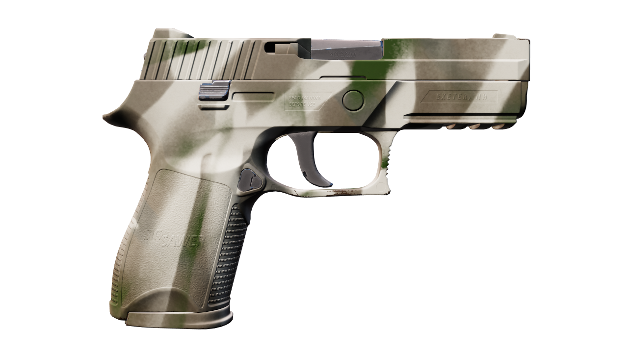 Back view of P250 | Bone Mask