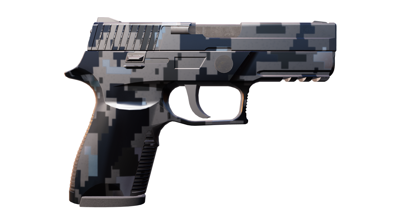 Back view of P250 | Metallic DDPAT