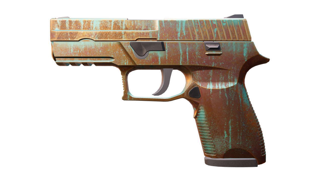 Front view of P250 | Verdigris