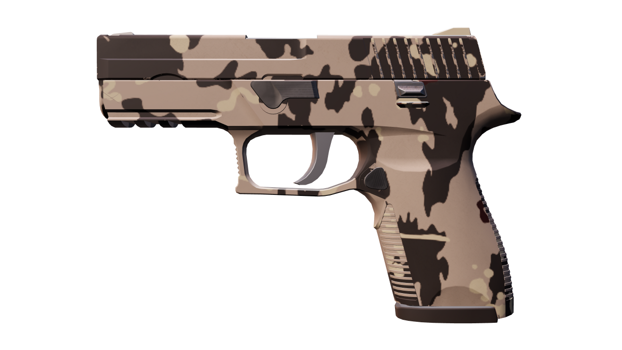 Front view of P250 | Black & Tan