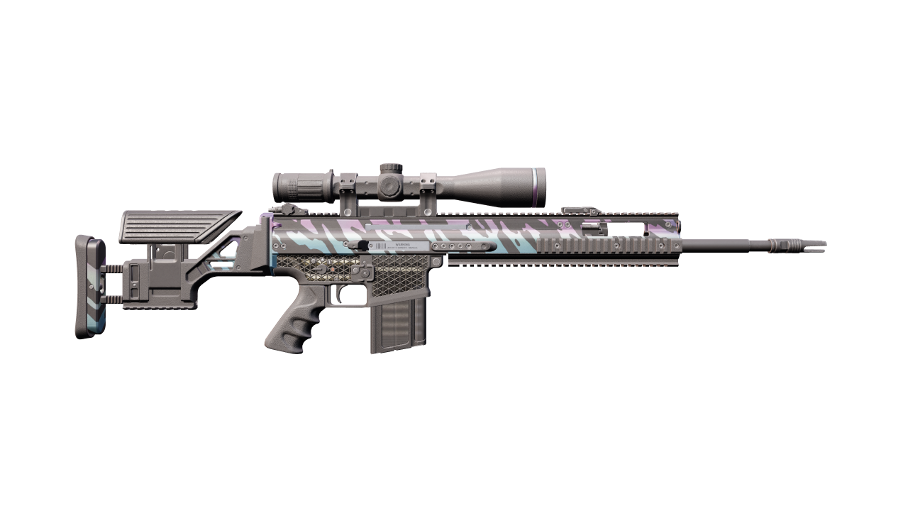 Back view of SCAR-20 | Caged