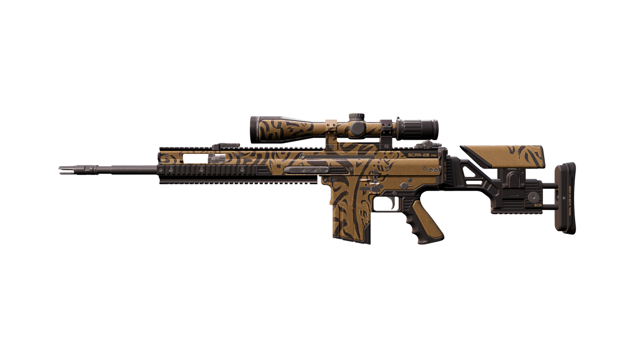 Front view of SCAR-20 | Sirocco Script