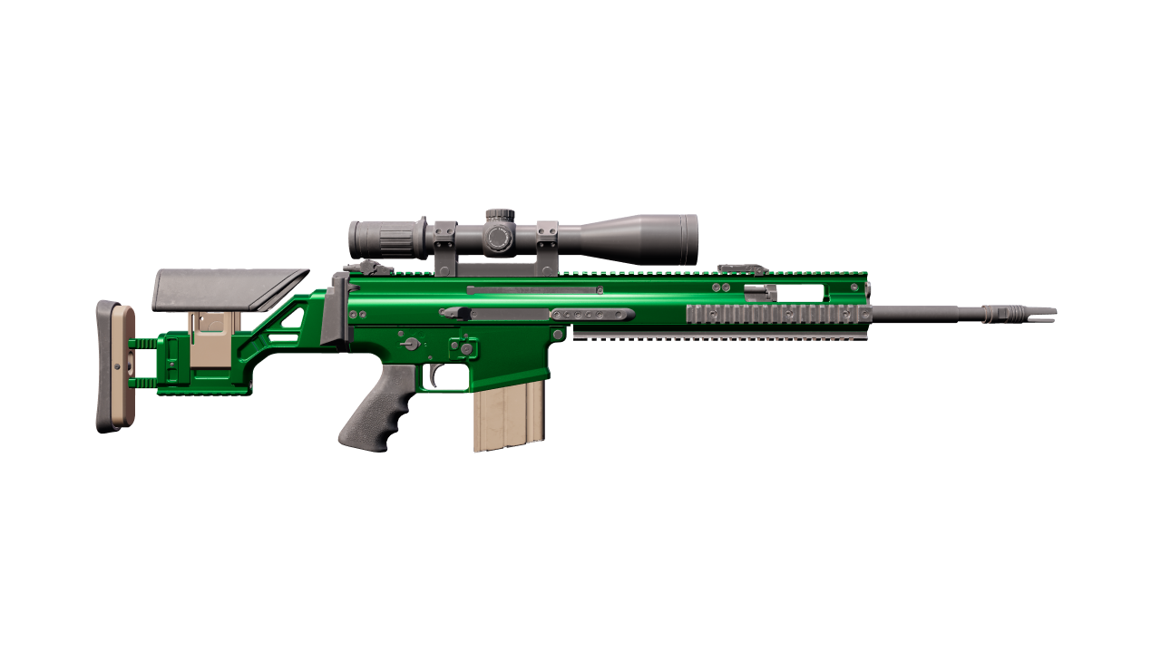Back view of SCAR-20 | Emerald | Emerald
