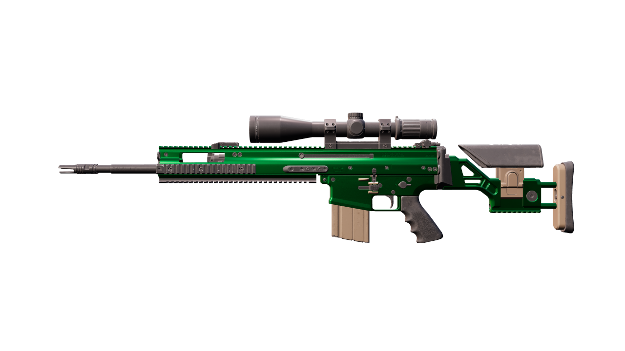 Front view of SCAR-20 | Emerald | Emerald