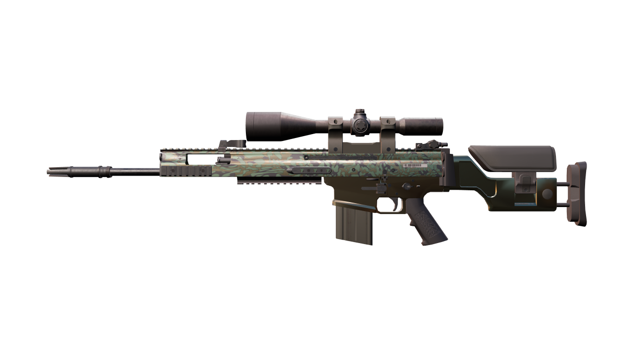 Front view of SCAR-20 | Army Sheen