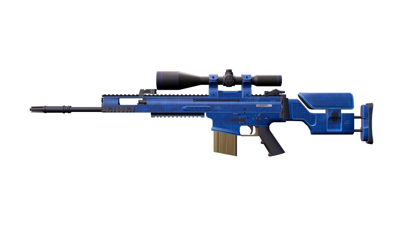 Front view of SCAR-20 | Blueprint