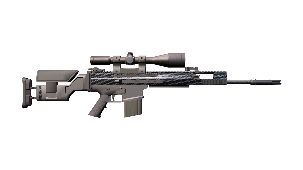 Back view of SCAR-20 | Carbon Fiber