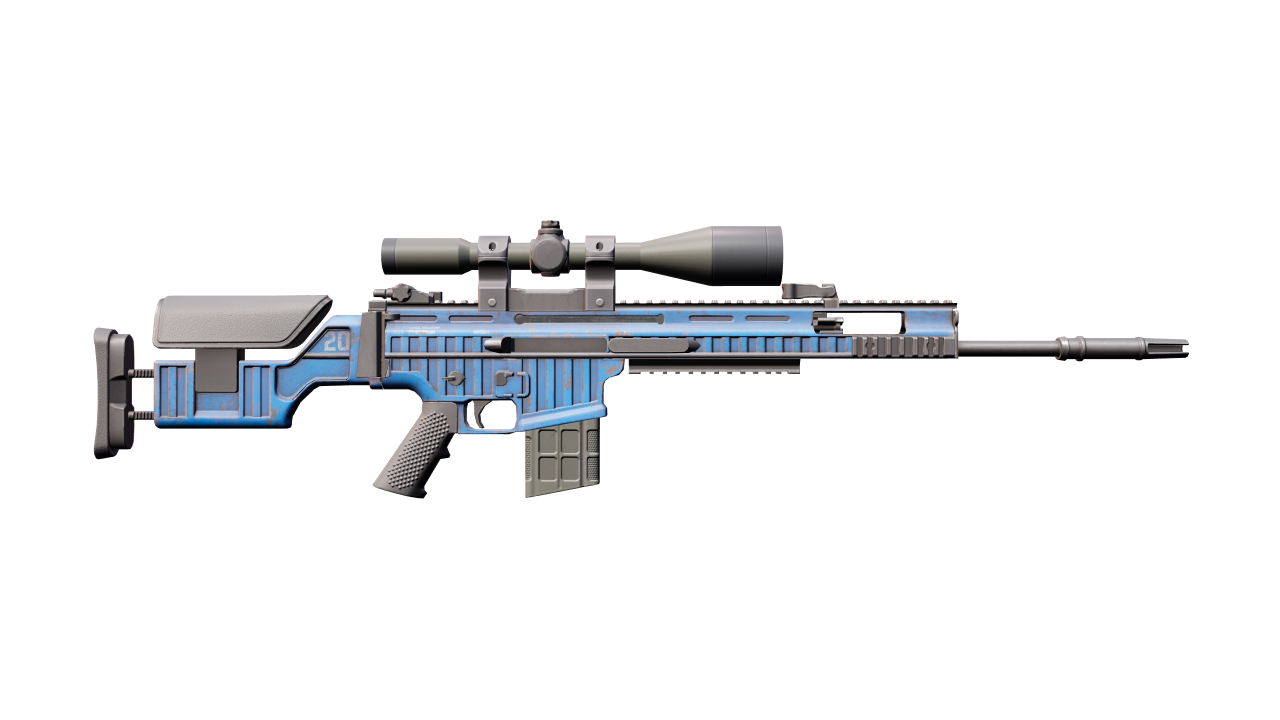 Back view of SCAR-20 | Assault