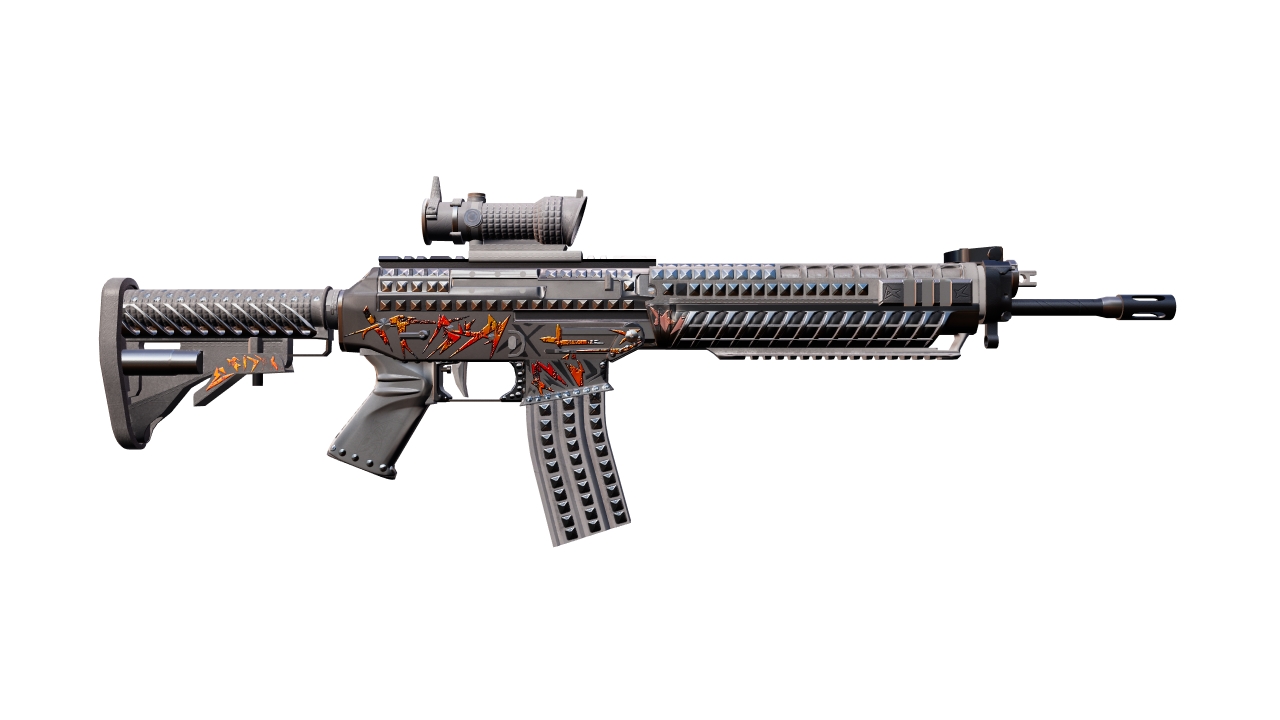 Back view of SG 553 | Heavy Metal