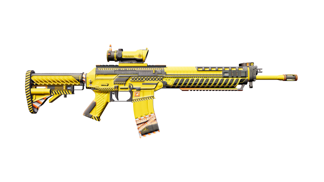 Back view of SG 553 | Hazard Pay