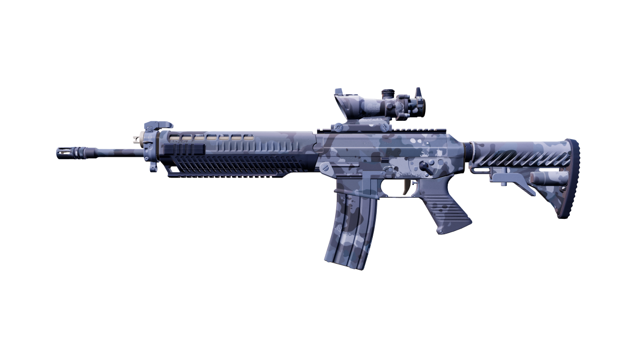 Front view of SG 553 | Night Camo