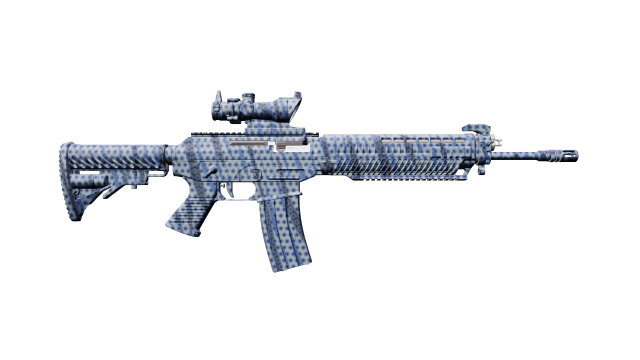 Back view of SG 553 | Waves Perforated