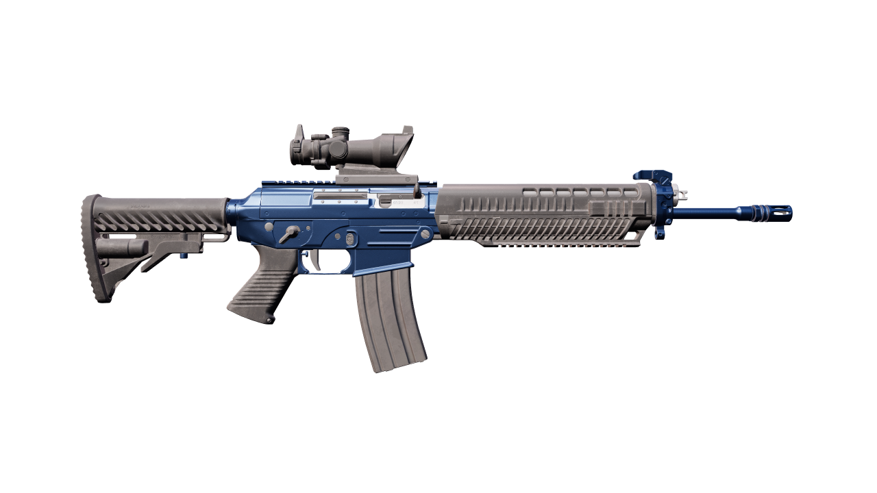 Back view of SG 553 | Anodized Navy