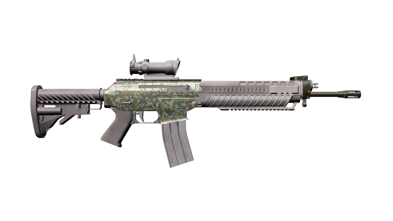 Back view of SG 553 | Army Sheen
