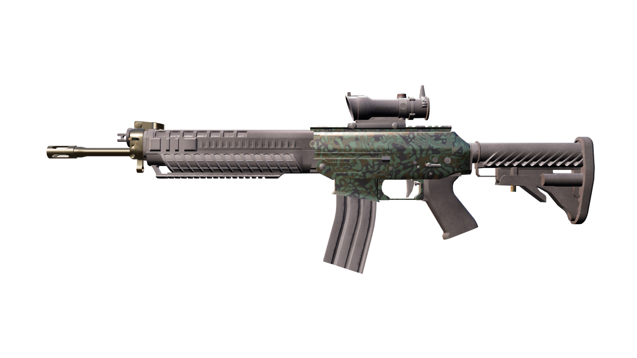 Front view of SG 553 | Army Sheen