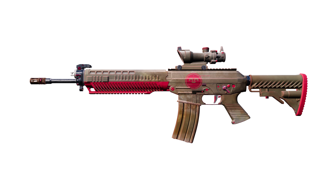 Front view of SG 553 | Berry Gel Coat