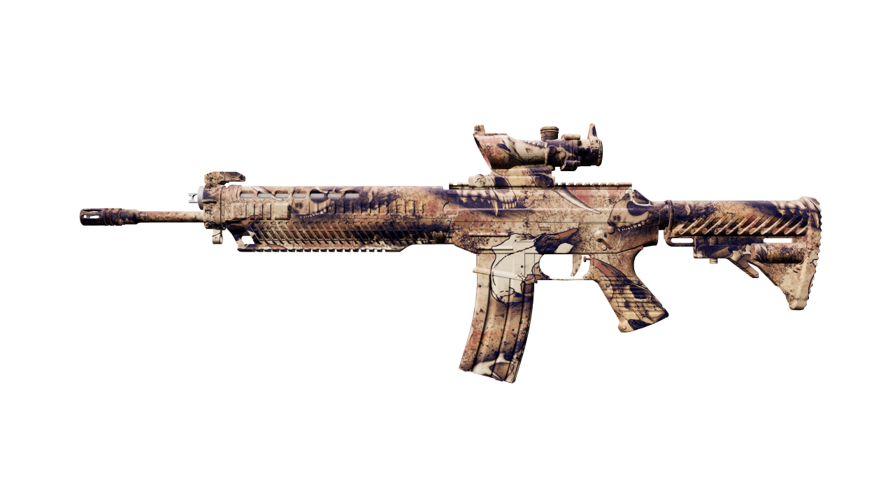 Front view of SG 553 | Bleached