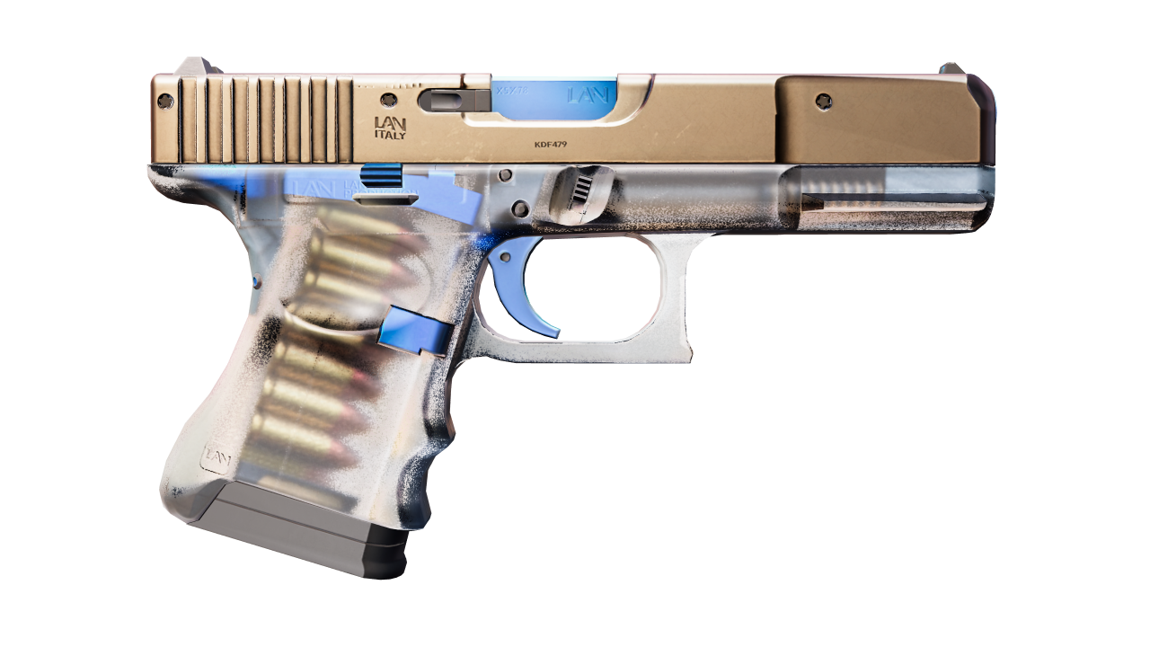 Back view of Glock-18 | Clear Polymer