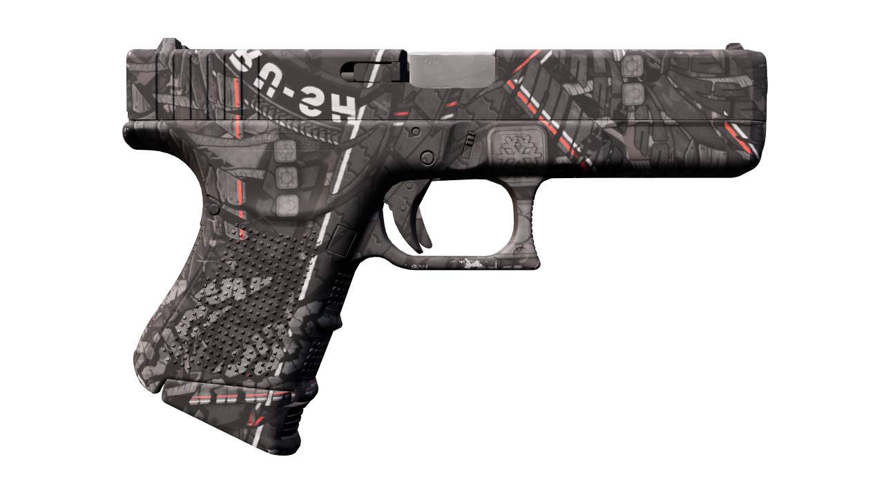 Back view of Glock-18 | Red Tire
