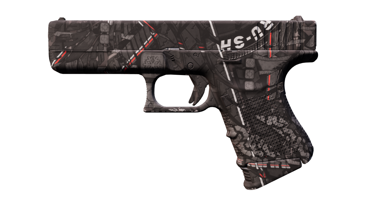 Front view of Glock-18 | Red Tire