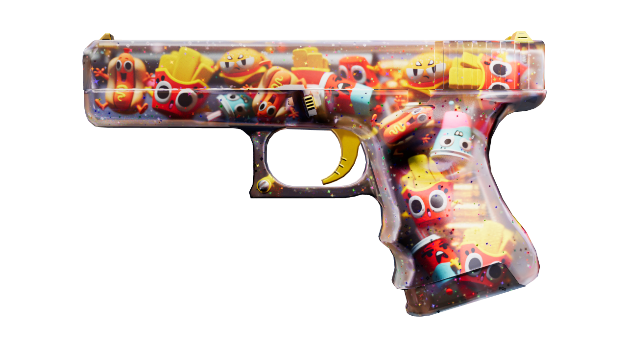 Front view of Glock-18 | Snack Attack