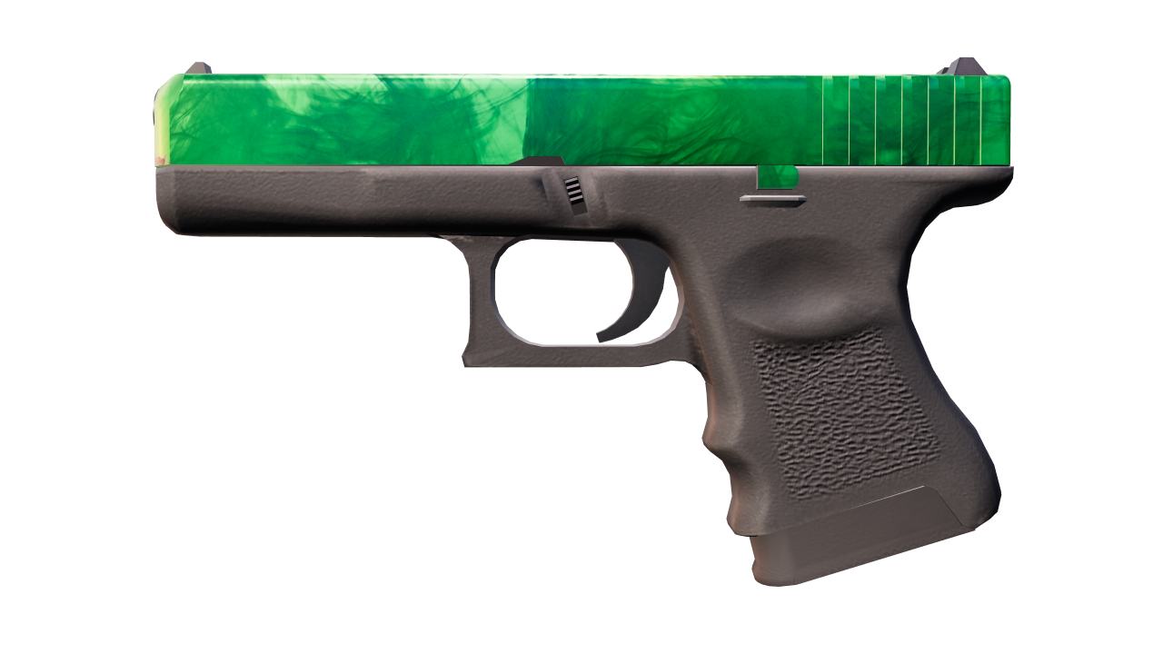 Front view of Glock-18 | Gamma Doppler | Emerald