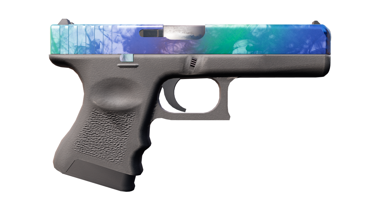 Back view of Glock-18 | Gamma Doppler | Phase 1