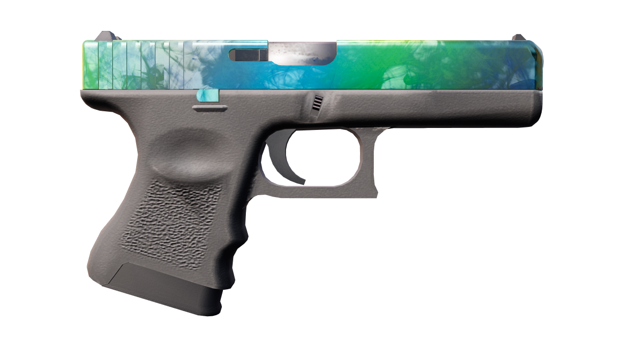 Back view of Glock-18 | Gamma Doppler | Phase 3