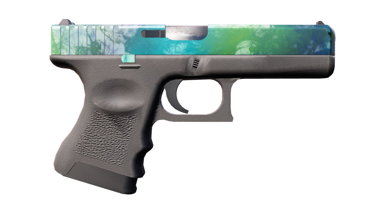Back view of Glock-18 | Gamma Doppler | Phase 4