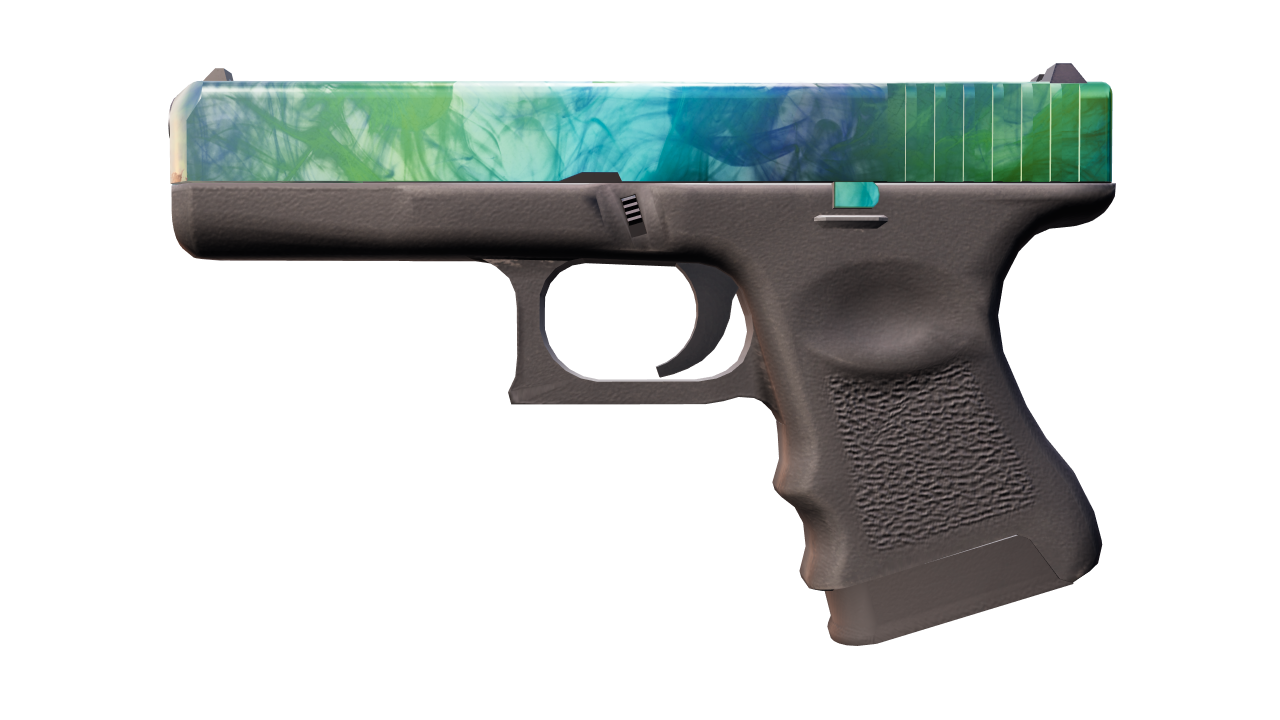 Front view of Glock-18 | Gamma Doppler | Phase 4