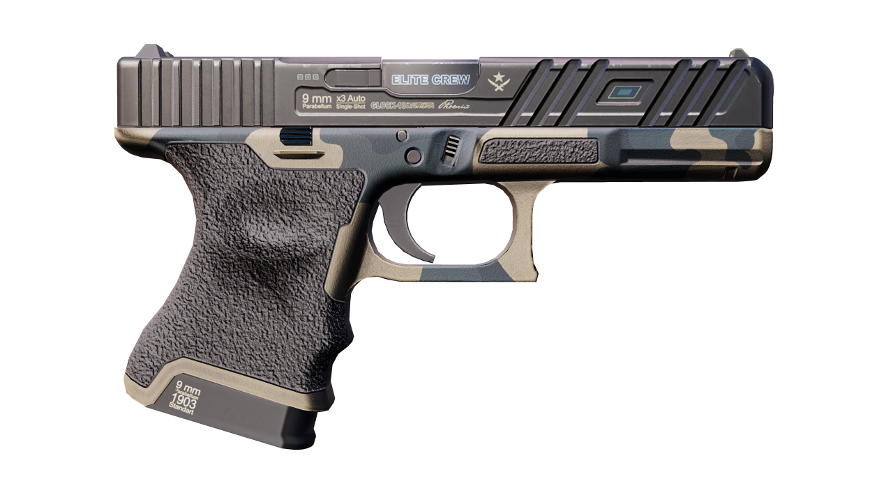 Back view of Glock-18 | Winterized