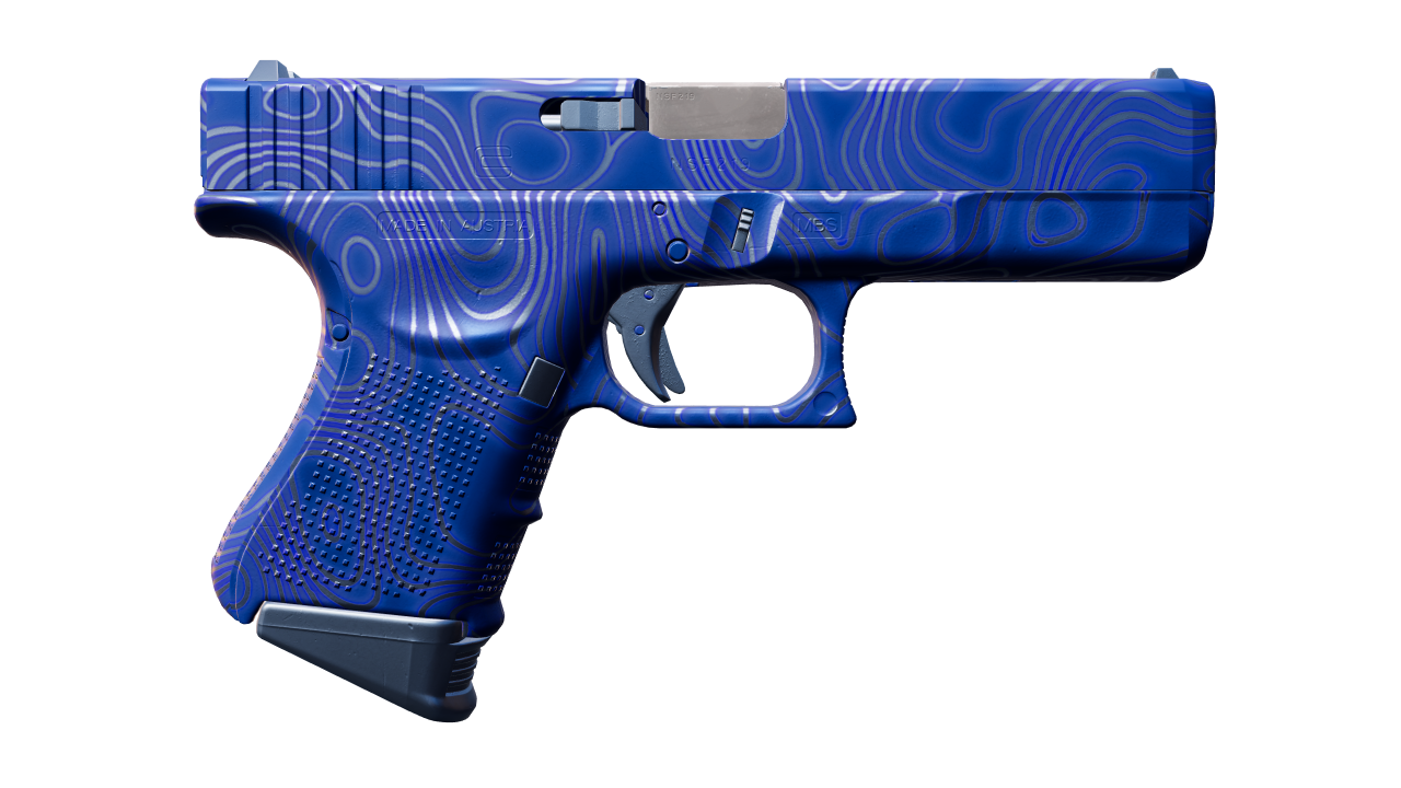 Back view of Glock-18 | Ocean Topo