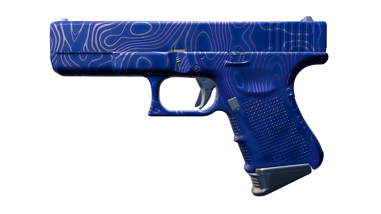 Front view of Glock-18 | Ocean Topo