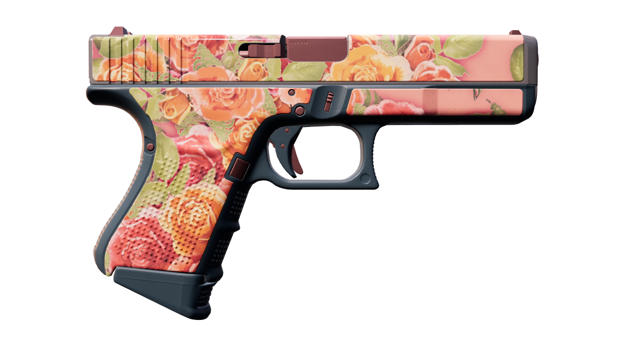 Back view of Glock-18 | Coral Bloom