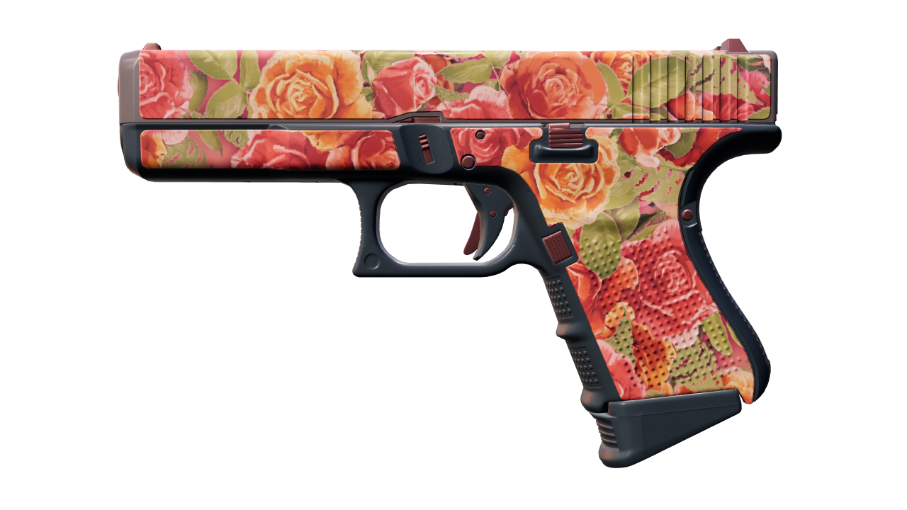 Front view of Glock-18 | Coral Bloom