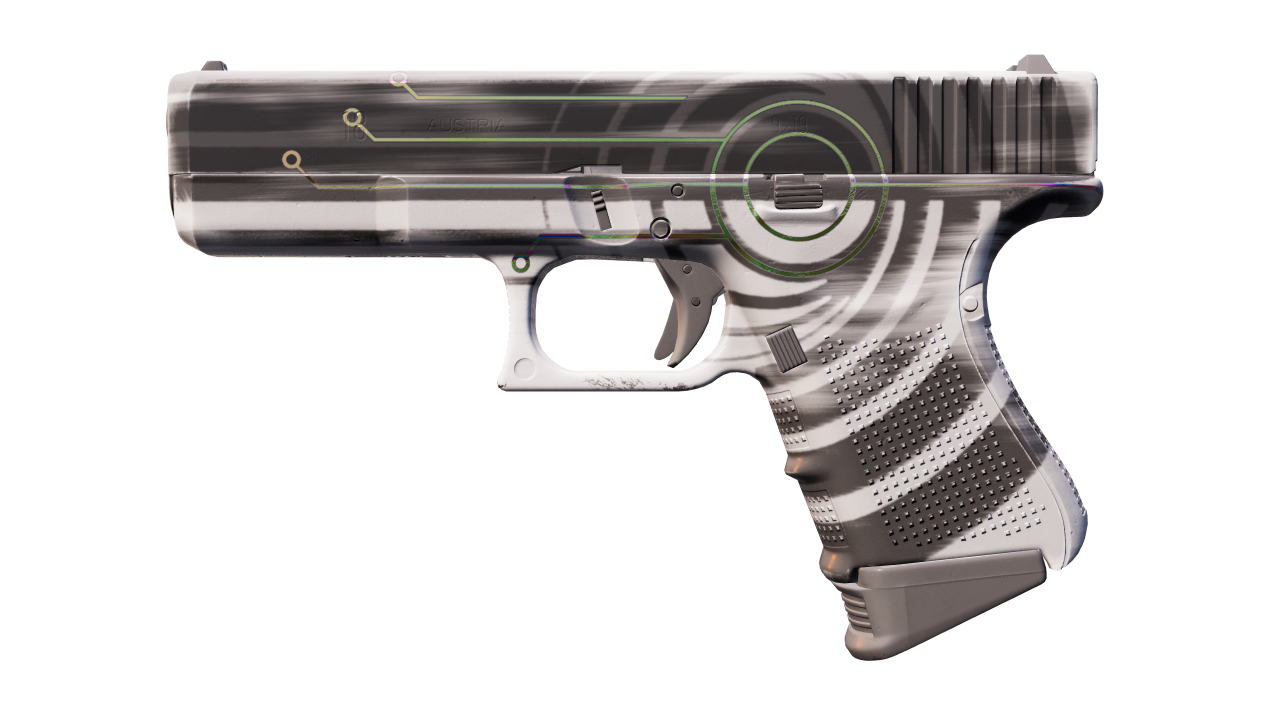 Front view of Glock-18 | Trace Lock