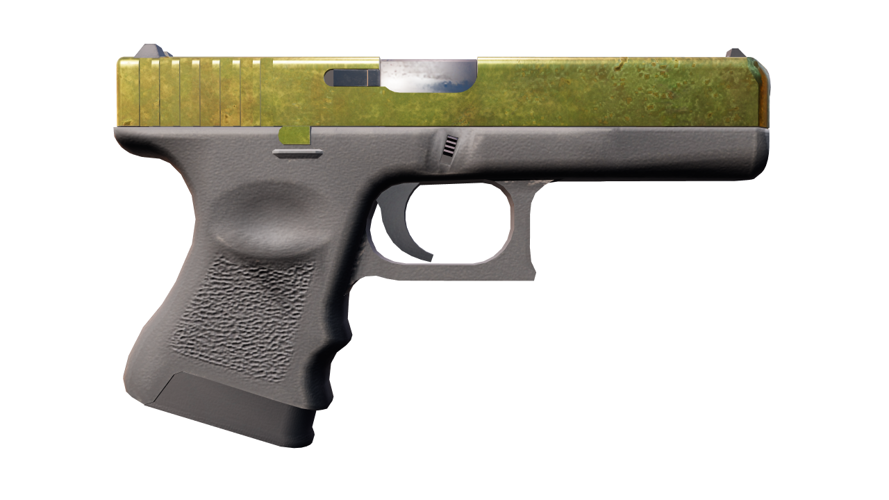 Back view of Glock-18 | Brass