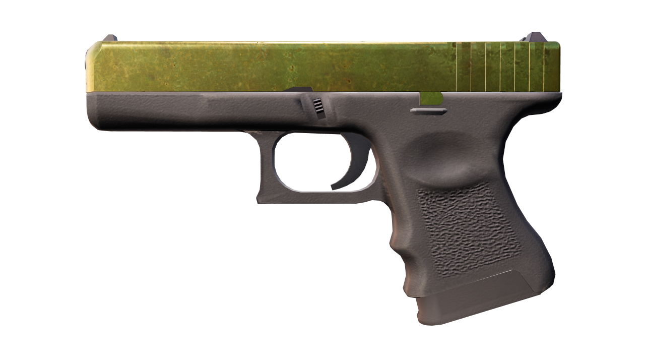 Front view of Glock-18 | Brass